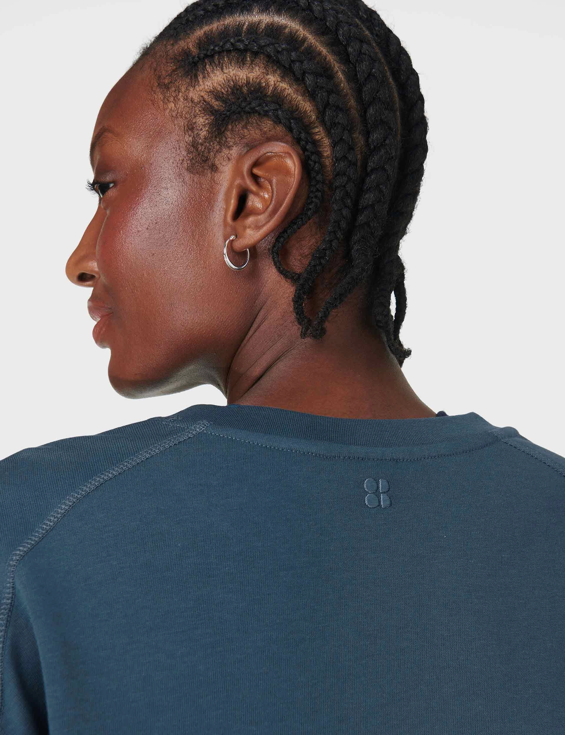 AntiPillingTechnology After Class Crop Sweatshirt - Subdued Blue