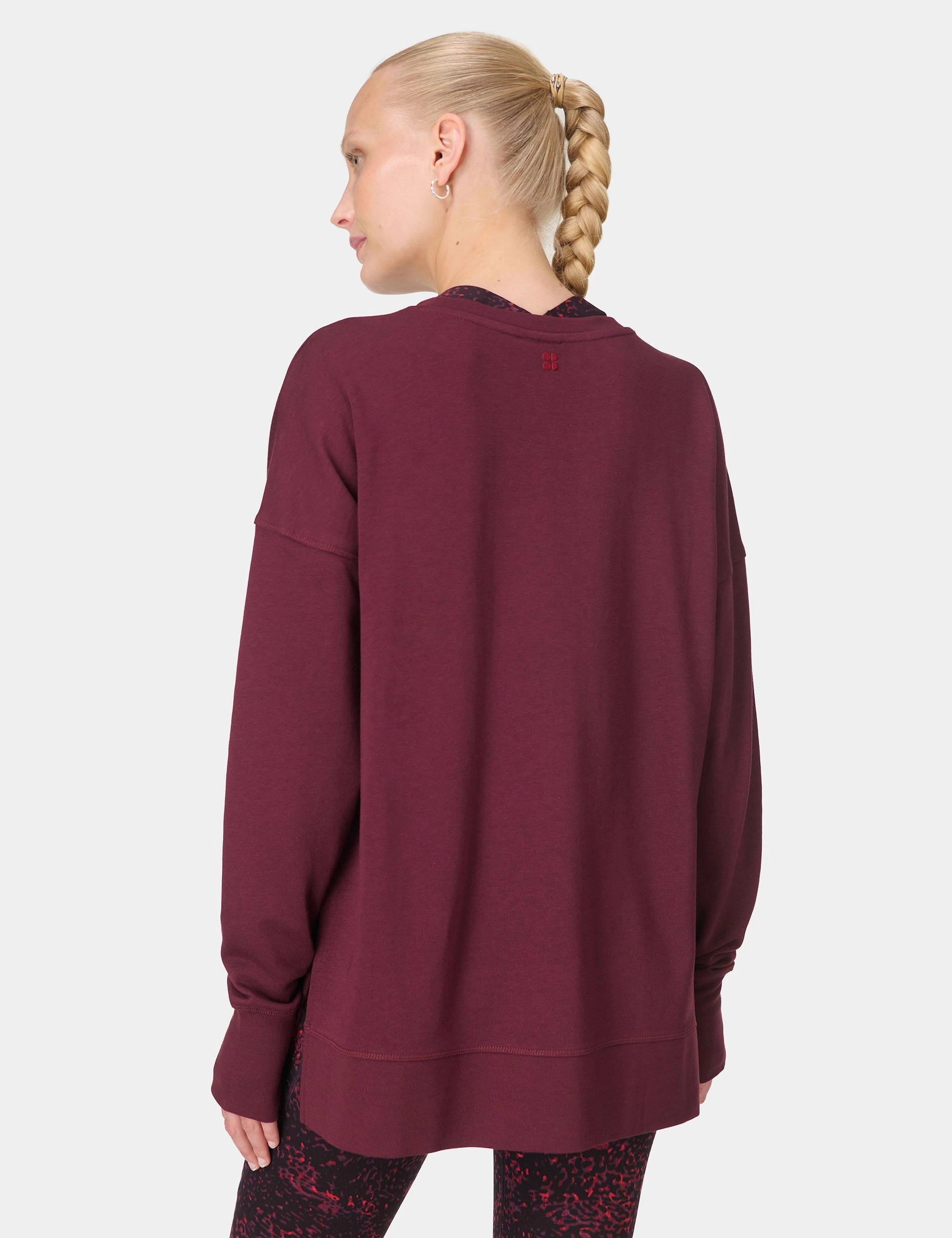 Utility Jacket Moon Cool After Class Longline Sweatshirt - Garnet Red