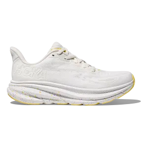Textured Hoka Clifton 9 - White - Lemonade
