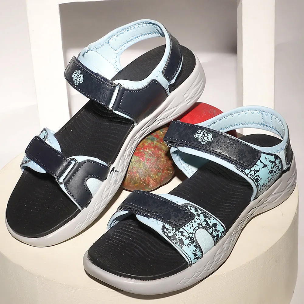 SyntheticFlexibility Aha Blue Casual Sandals For Women TIARA-03 By Liberty