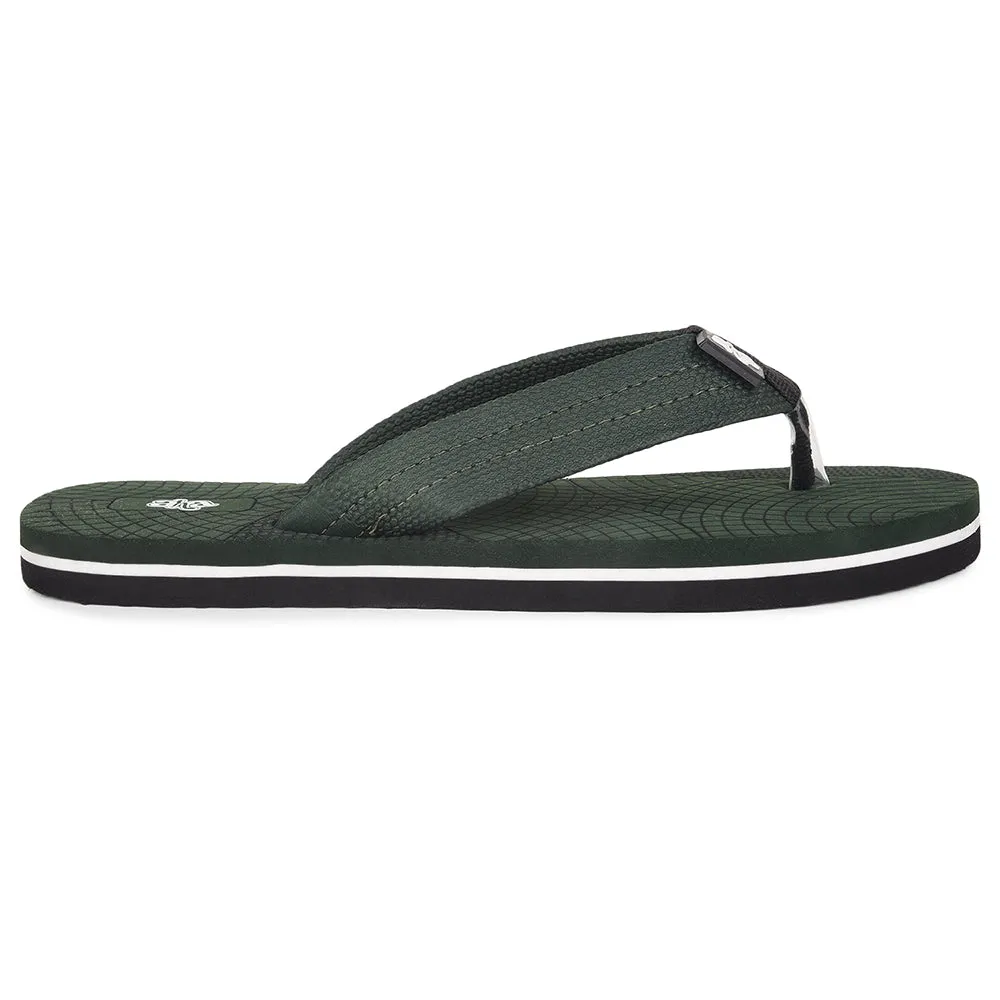 AHA Casual Olive Green Flip Flop For Men ORTHO-20 By Liberty Supportive fartlek - run
