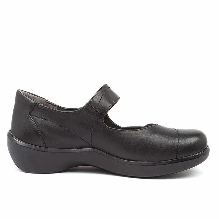 Ziera Shoes Women's Ariel Comfort Mary Jane - Black Leather Aura Core FadeResistantColors
