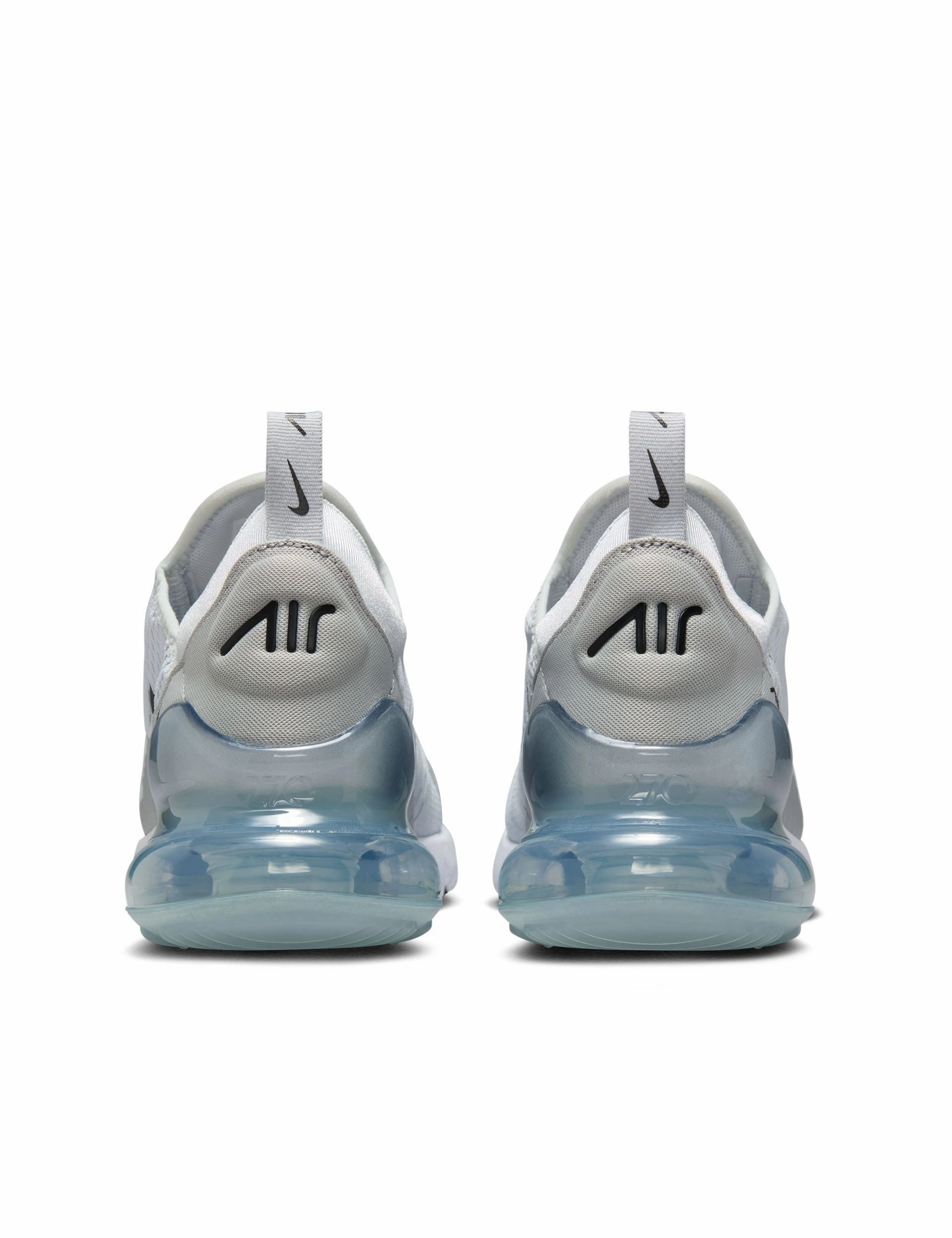 Air Max 270 Shoes - Pure Platinum/Black/Light Smoke Grey running shoes for interval training