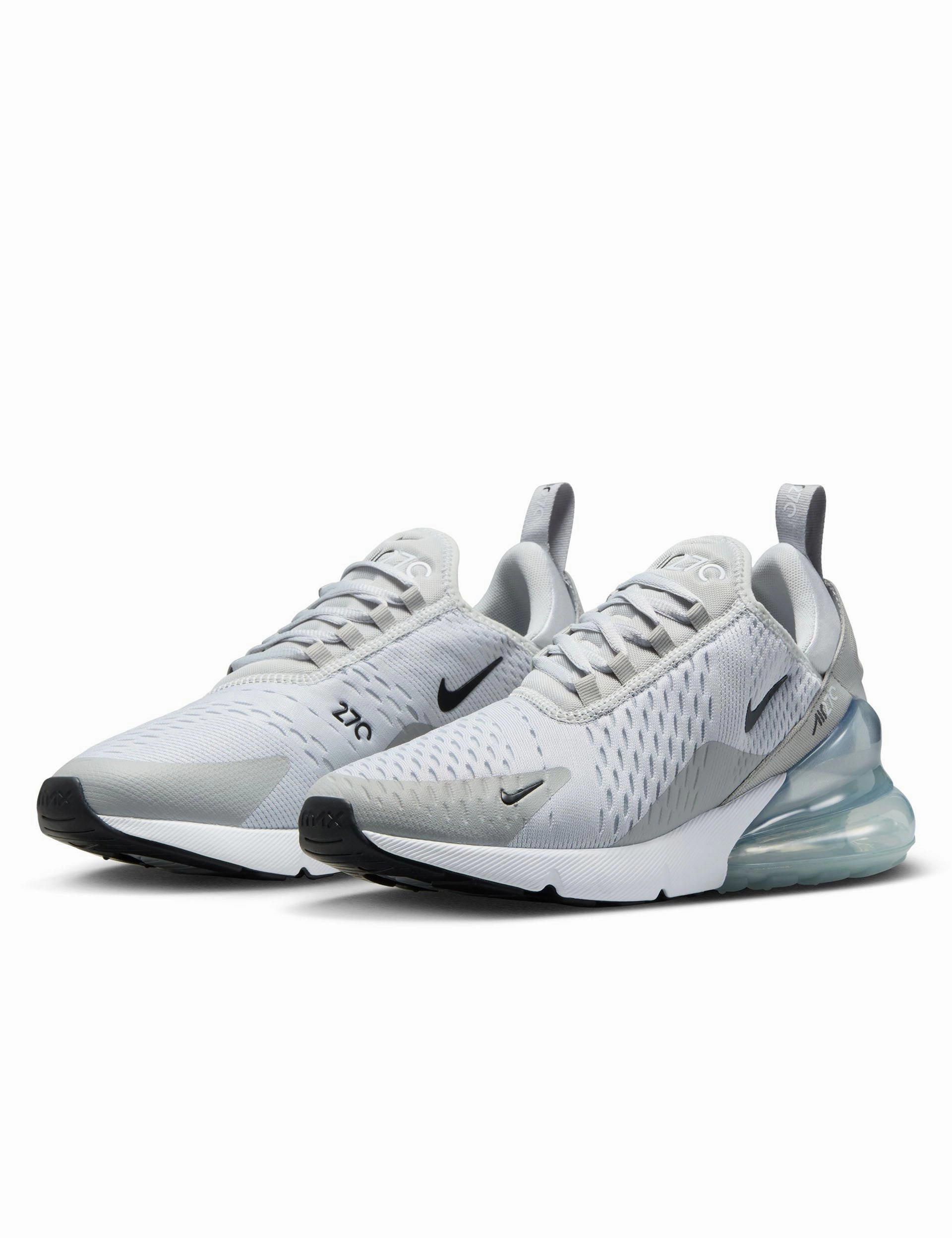 Air Max 270 Shoes - Pure Platinum/Black/Light Smoke Grey Male runner