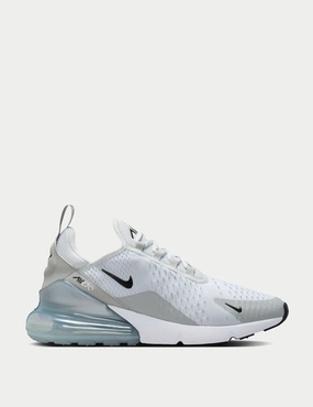 Air Max 270 Shoes - Pure Platinum/Black/Light Smoke Grey Moisture Wicking Liner Balanced Fit