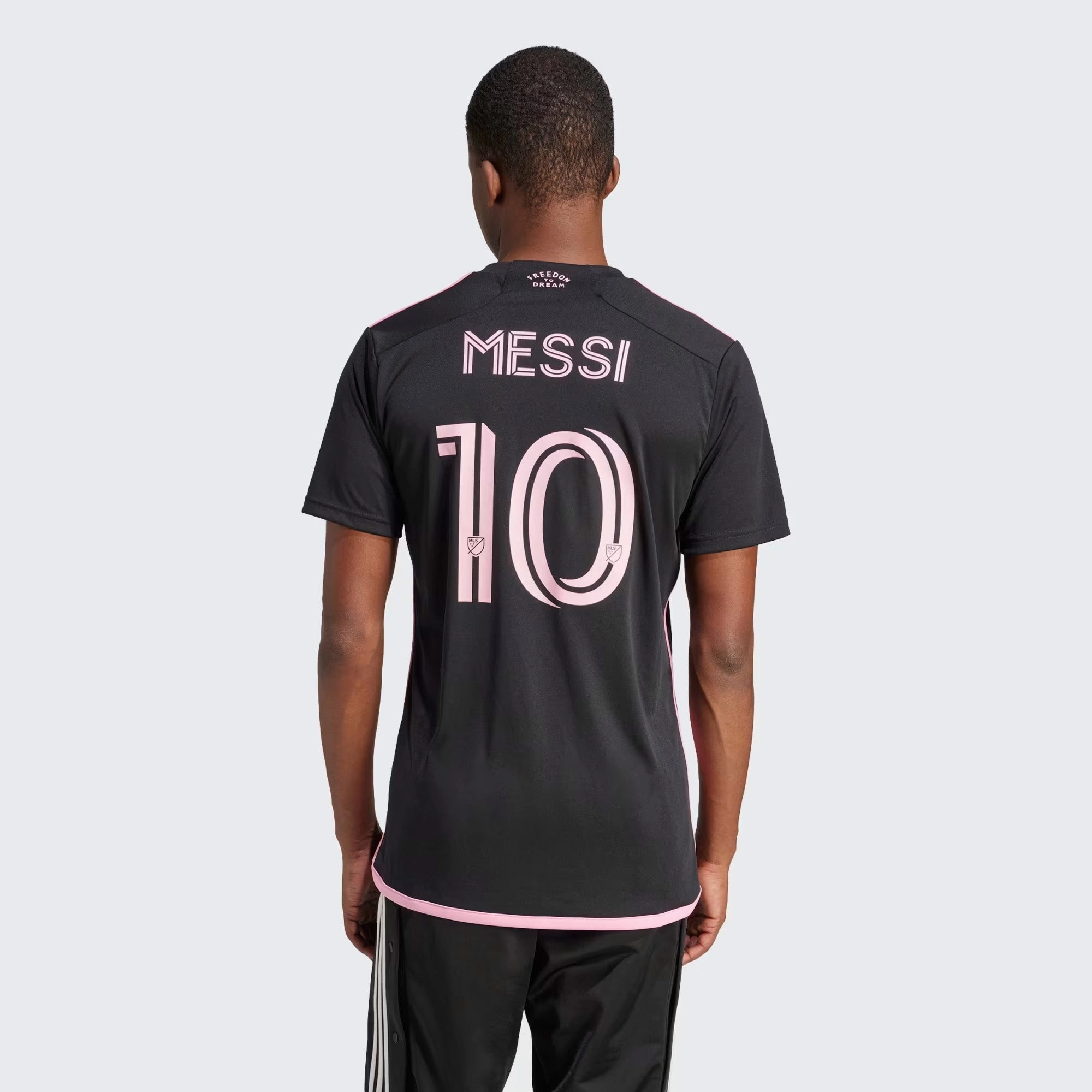 Adidas Inter Miami CF Messi Away Jersey 'Black' Hero Glow WrinkleResistant