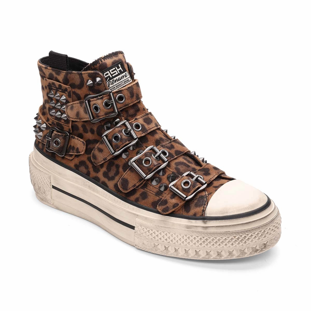 Proprioceptive Footbed Rainbow Hightop Sneaker with Studded Detail