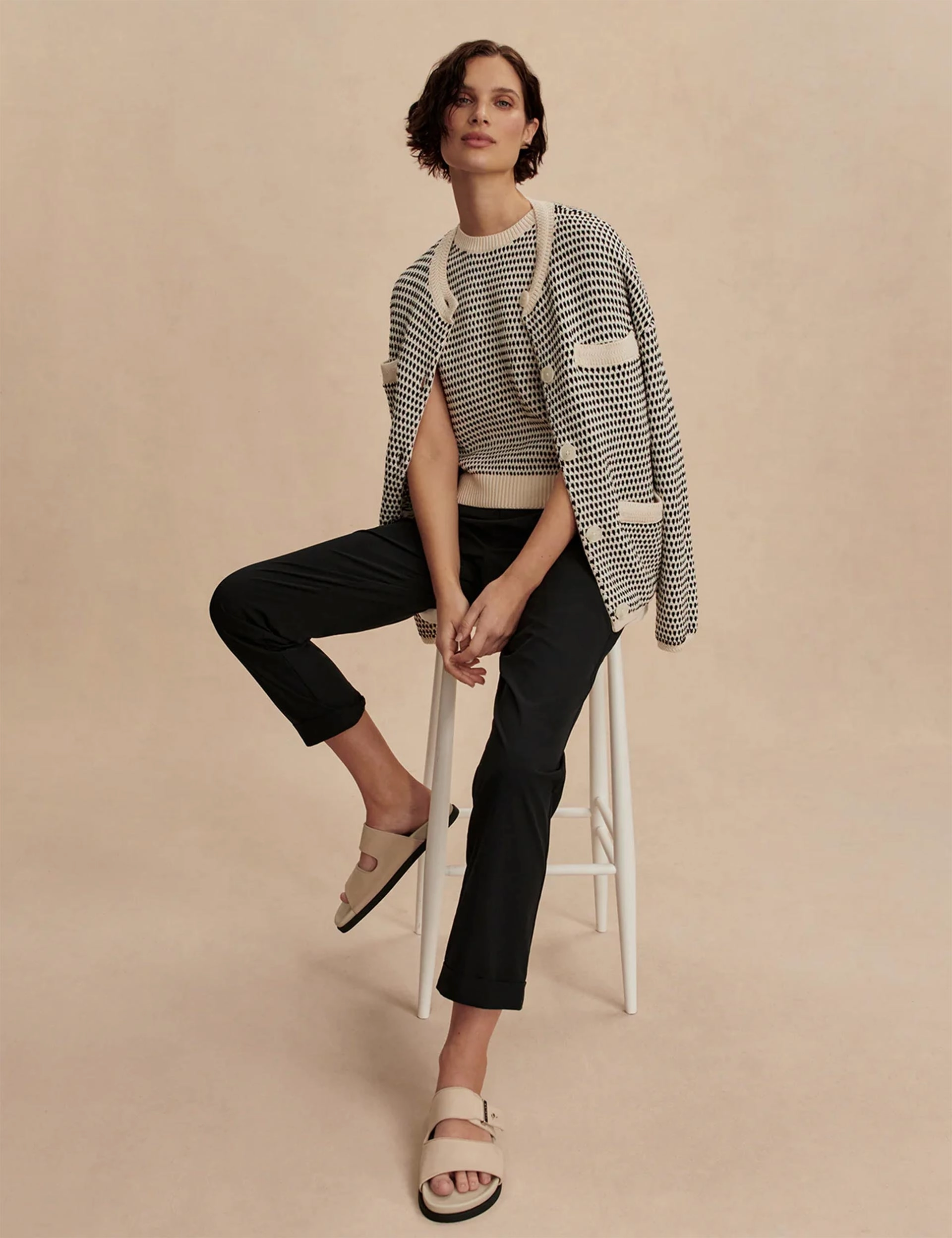 Alana Slim Tapered Cuff Pant 27" - Black Non SlipInnerLayer training performance