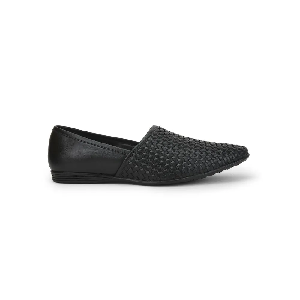 wide - width options shoes Fortune (Black) Formal Slip on Shoes For Men JPL-247 By Liberty