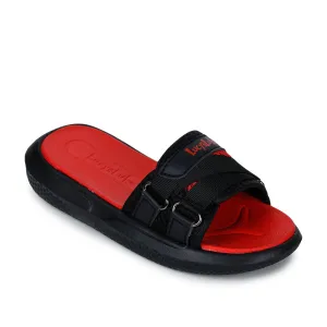running in a savannah area shoes Lucy & Luke Red Slides For Kids HIPPO-12S By Liberty