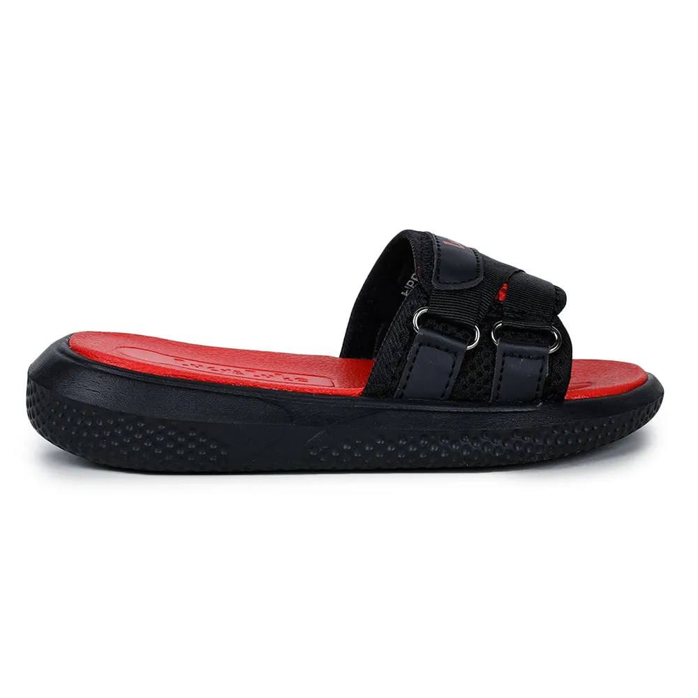 running in different terrains Foot Control Lucy & Luke Red Slides For Kids HIPPO-12S By Liberty