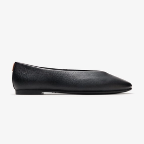 Non Restrictive Toe Cap All day Flats - Black