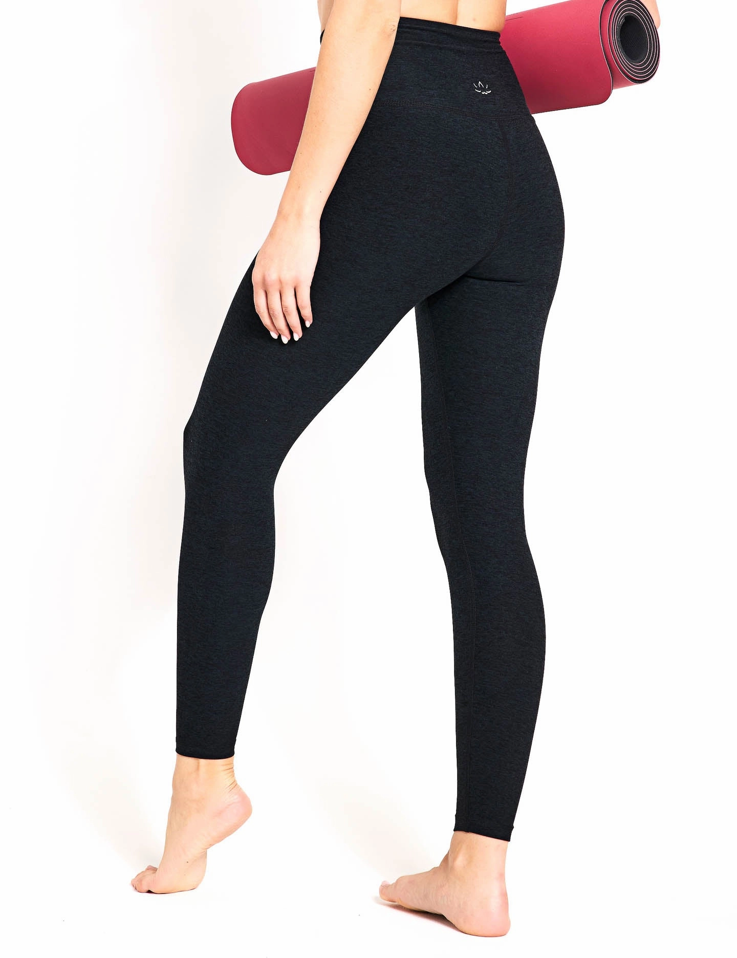 Comfort Wear Spacedye At Your Leisure High Waisted Midi Legging - Darkest Night