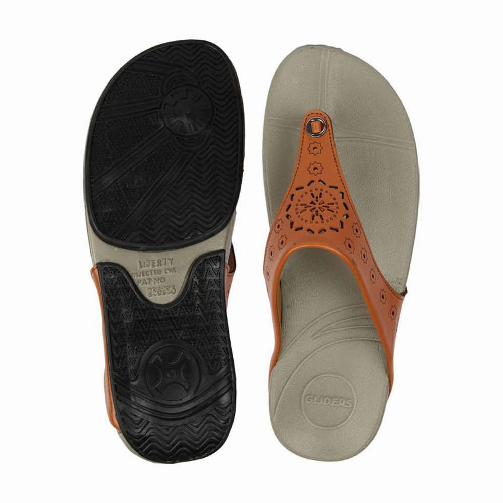 Gliders (Tan) Casual Slippers For Women DIVA-L1A By Liberty hand - washable shoes lace - up running shoes