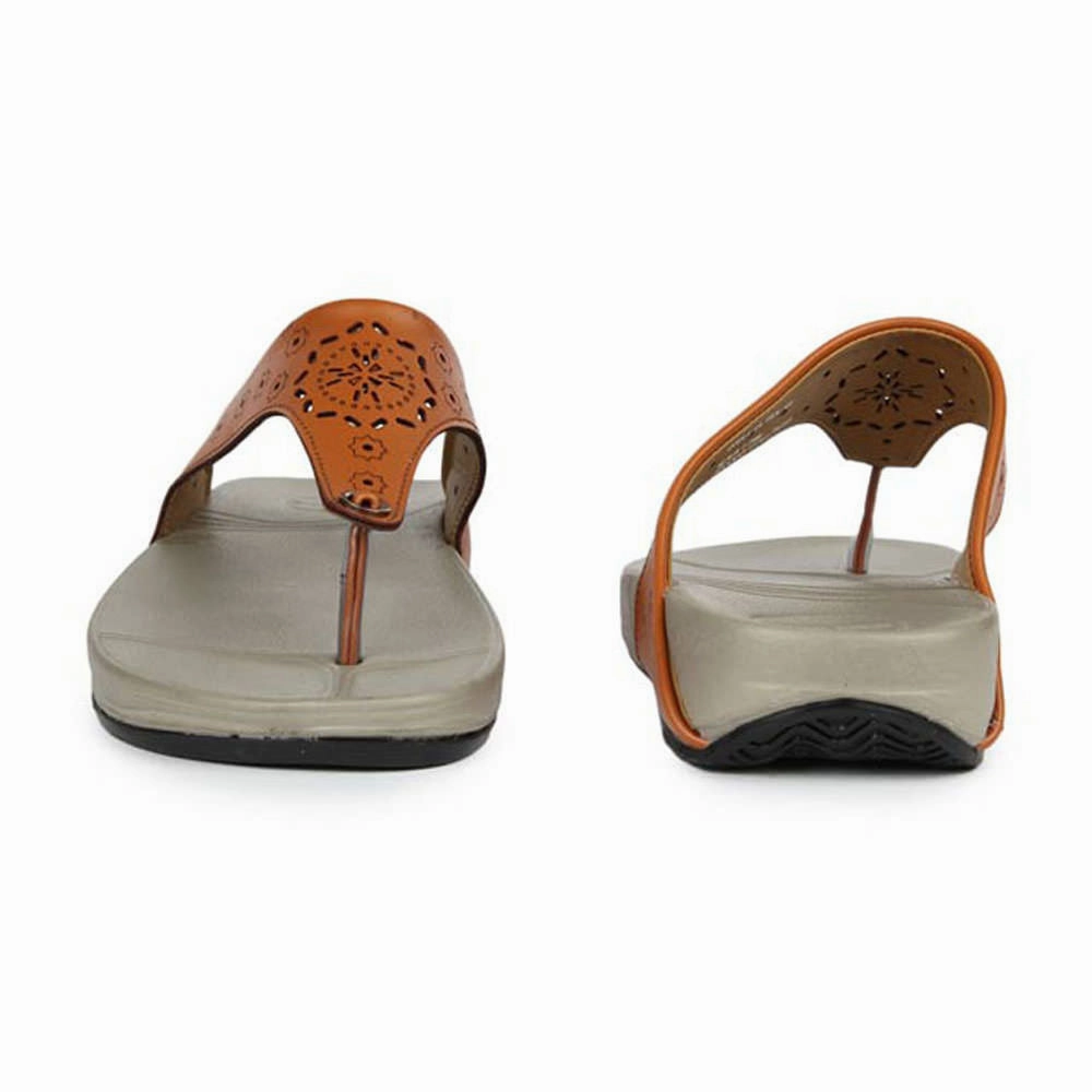 Gliders (Tan) Casual Slippers For Women DIVA-L1A By Liberty Multi-color combination