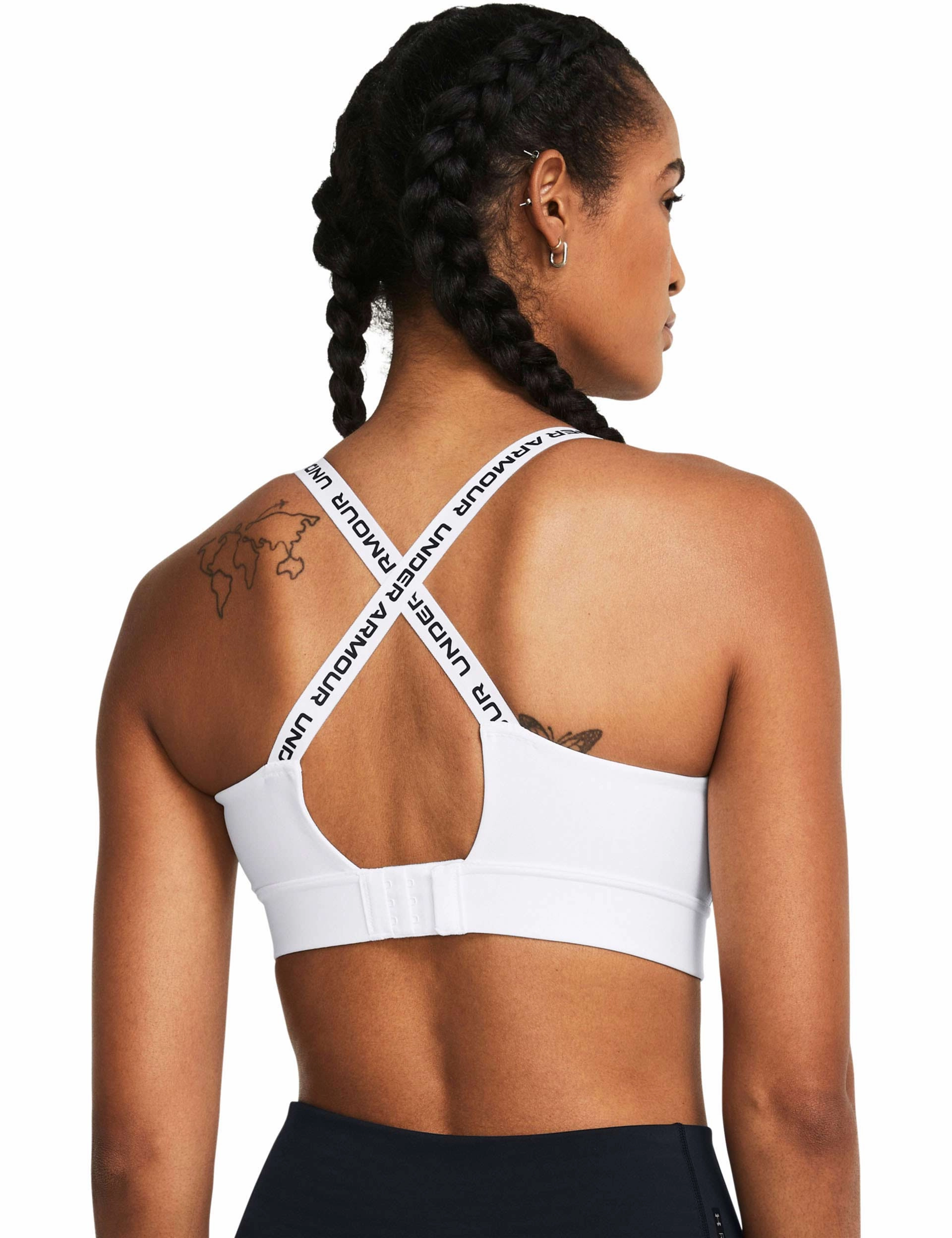 Infinity 2.0 Mid Sports Bra - White/Black adult clothing