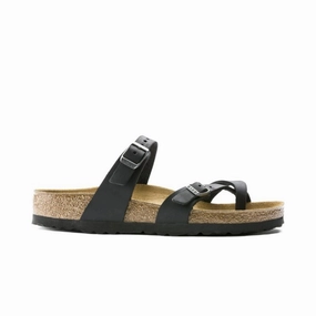 Birkenstock Women's Mayari - Black Oiled Leather Shine Mood Friend Vibe