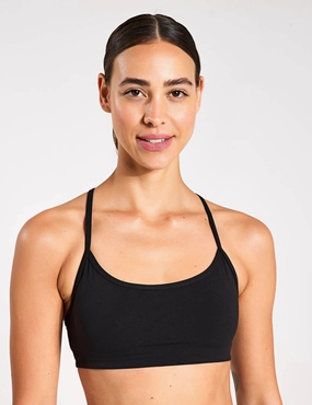 Ventilated Back Panel Stretchable Fabric AllTheFeels Bra - Black