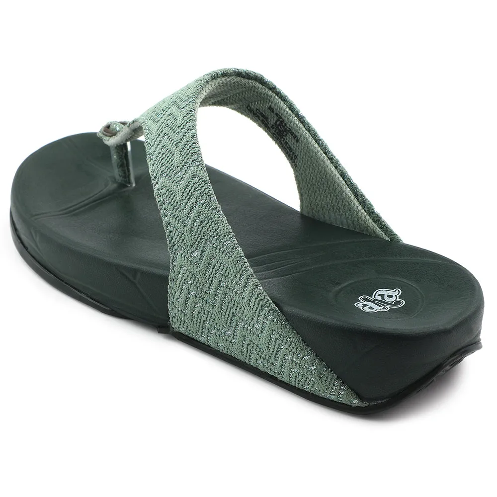 A-HA Green Casual Slipper For Women DIVA-60E By Liberty countryside running option Foam Cushion