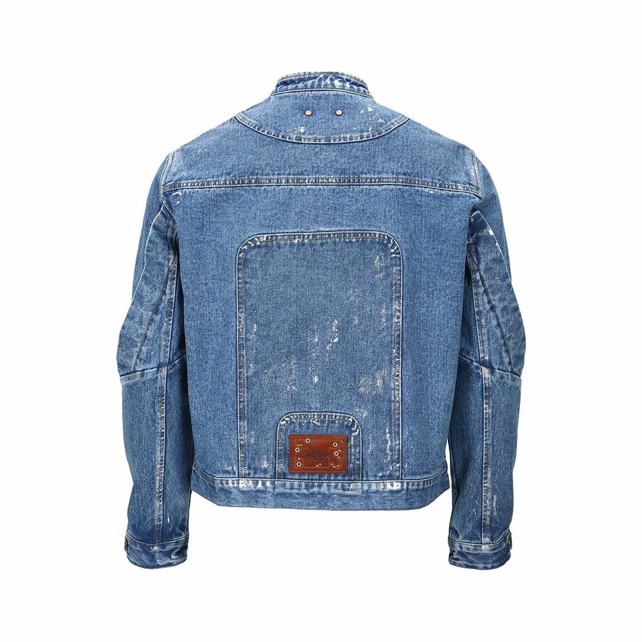 Andersson Bell Wax Coated Denim Motorcycle Jacket 'Blue' Adjustable drawstring Run Core