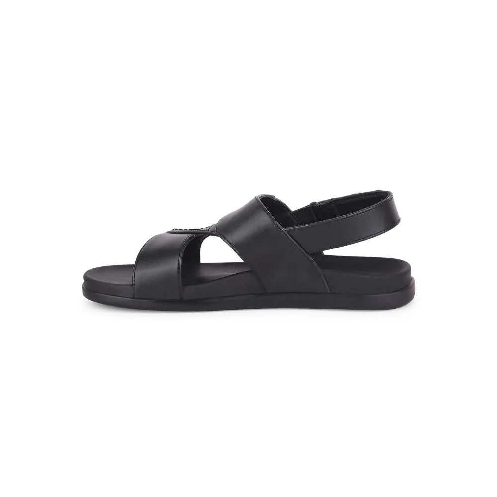 Healers Casual Black Sandal For Men DANVER-E By Liberty Energy Return System