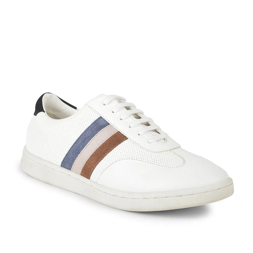 Portable Option Healers Casual White Lacing Sneakers For Men SYN-45 By Liberty