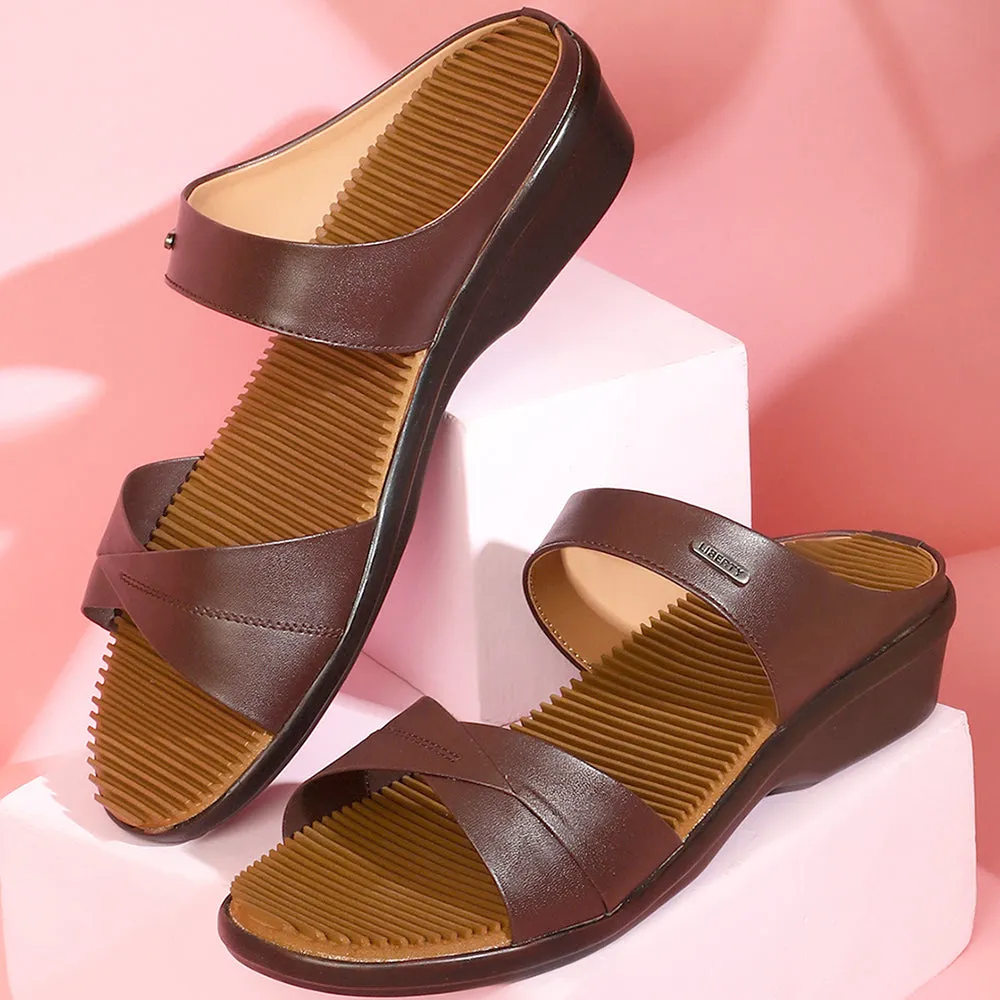 gender - specific - fit running for weight loss Senorita Casual (Brown) Slippers For Women LAF-1025 By Liberty