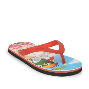 A-HA By Liberty AHA-127E Red Flip Flop For Kids Support Layer Aero Dynamic Ventilation