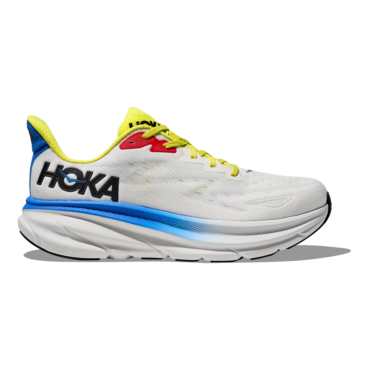 Non Slip Heel canvas - upper shoes Hoka Clifton 9 - Blanc de Blanc - Virtual Blue