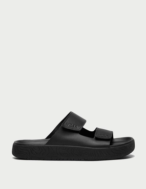 Etna Leather Sandal - Full Black Hydrophobic Lining