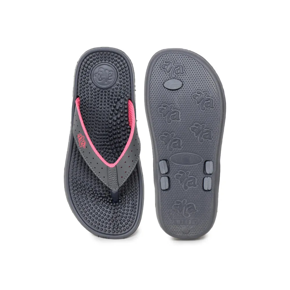 A-HA By Liberty ADAM-KTN Grey Flip Flop For Kids blue shoes Padded Ankle Support