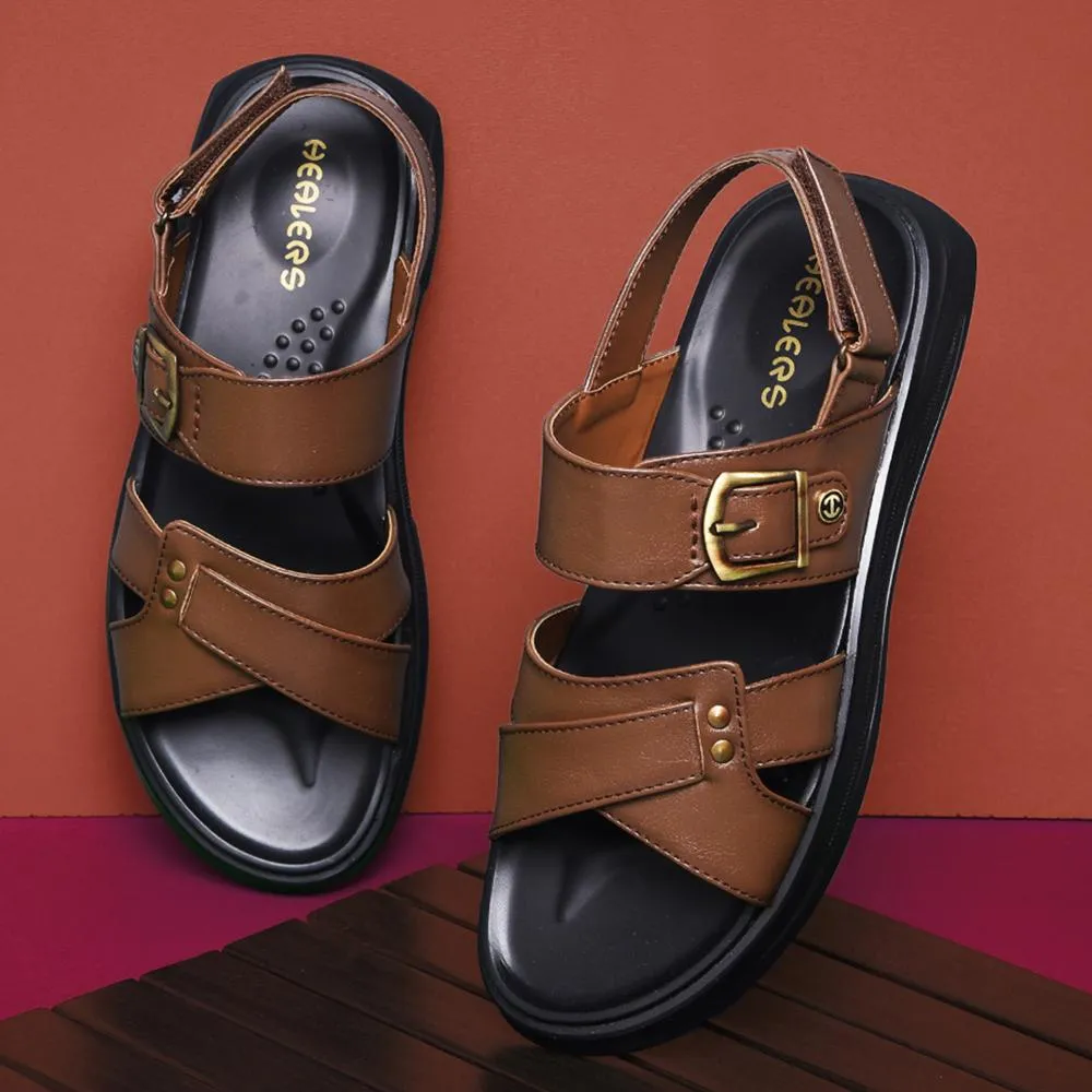 Responsive Heel Cushioning road - to - trail running shoes Coolers By Liberty WILFRED-1 Mens Tan Formal Sandal