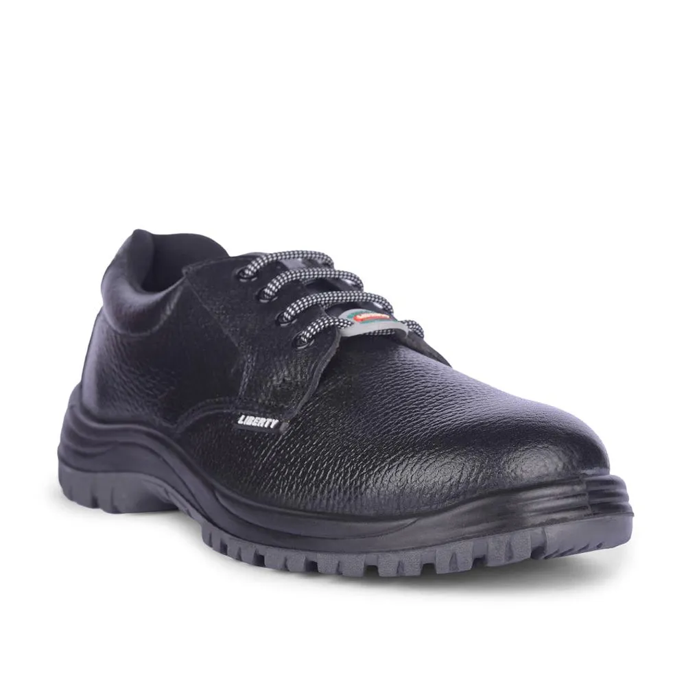 Freedom By Liberty Mens SURKSHA2SK Black Safety Lacing Shoes Ergonomic Last Design All   Terrain