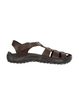 MBT Haru Brown Mens Recovery Sandals running at night