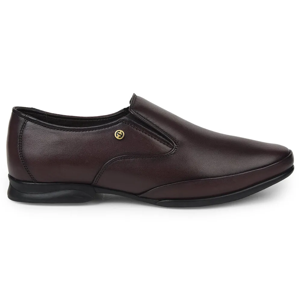 Healers Brown Formal Non Lacing Moccasins For Mens J757-03 By Liberty Reinforced toe box