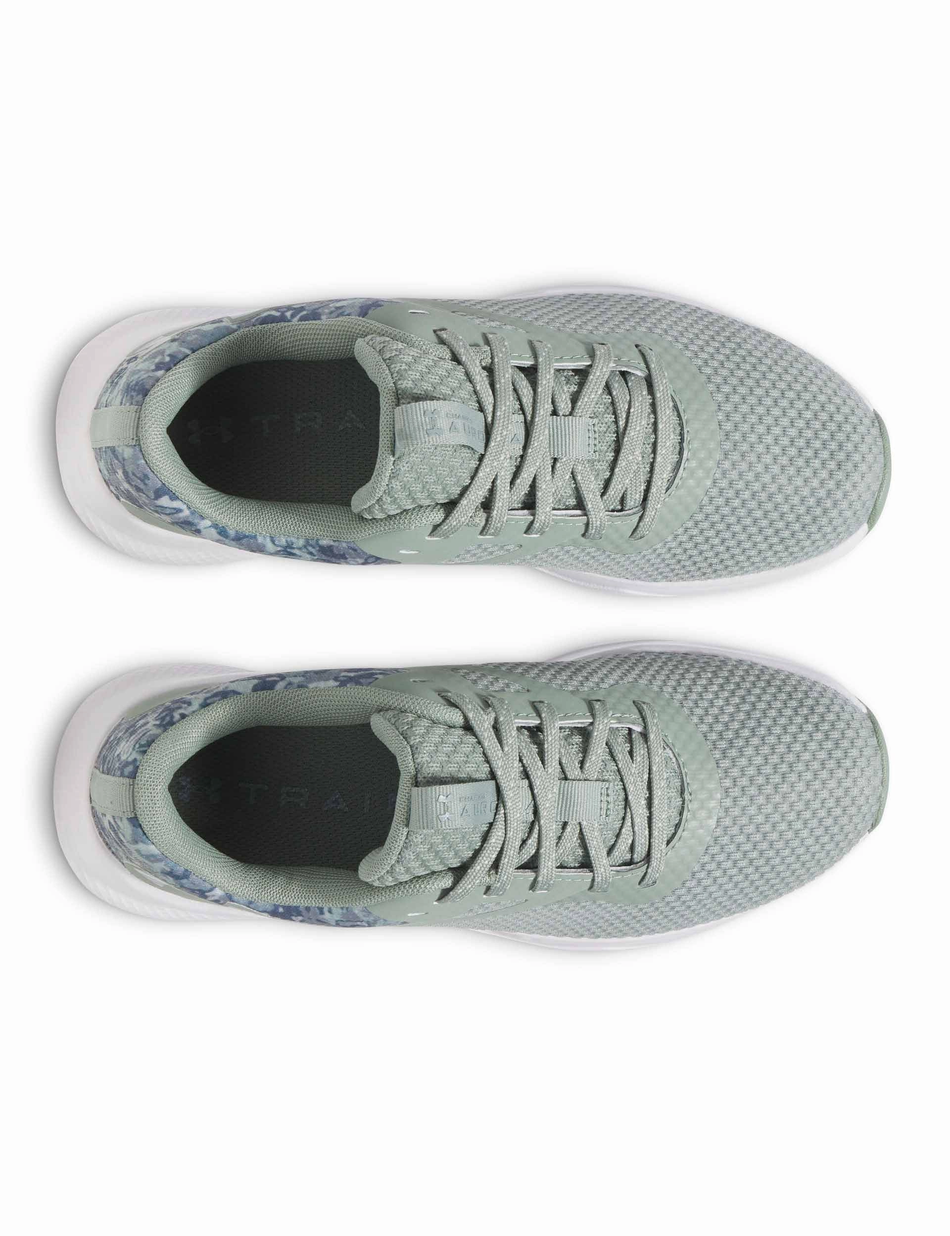Charged Aurora 2   Training Shoes - Silica Green/White/Metallic Silica TPE Stabilizer running in a steppe area shoes