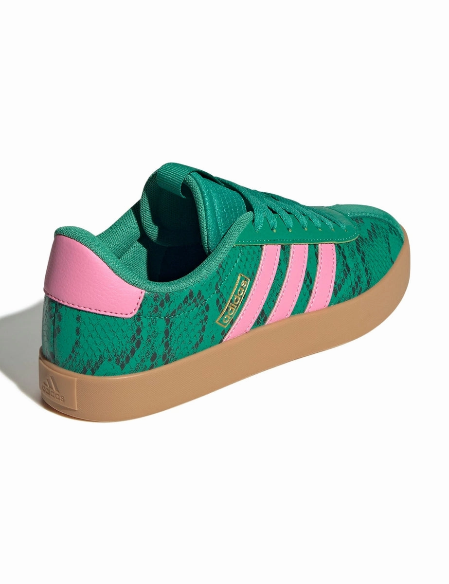VL Court 3.0 Shoes - Court Green/Bliss Pink/Gold Metallic running in a taiga area shoes