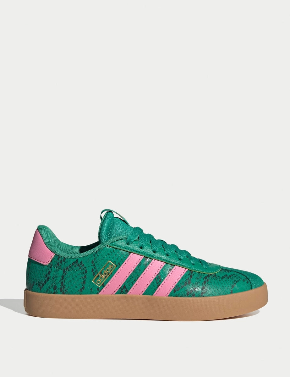 VL Court 3.0 Shoes - Court Green/Bliss Pink/Gold Metallic Shear Reduction Lining