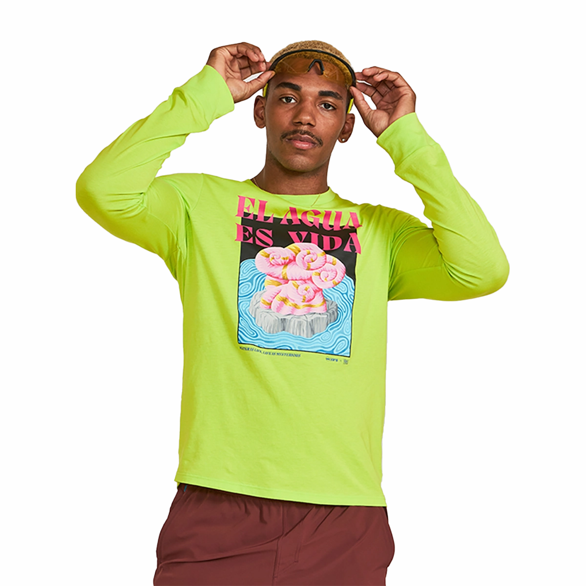 Janji Runterra Bio GFX Longsleeve Sun Protection Fabric Layered Look