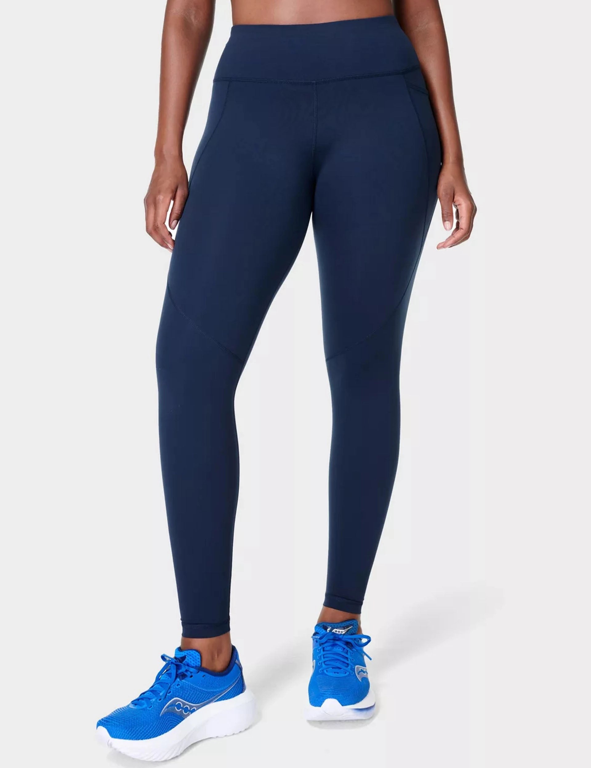 Fame Glow Power Gym Leggings - Navy Blue