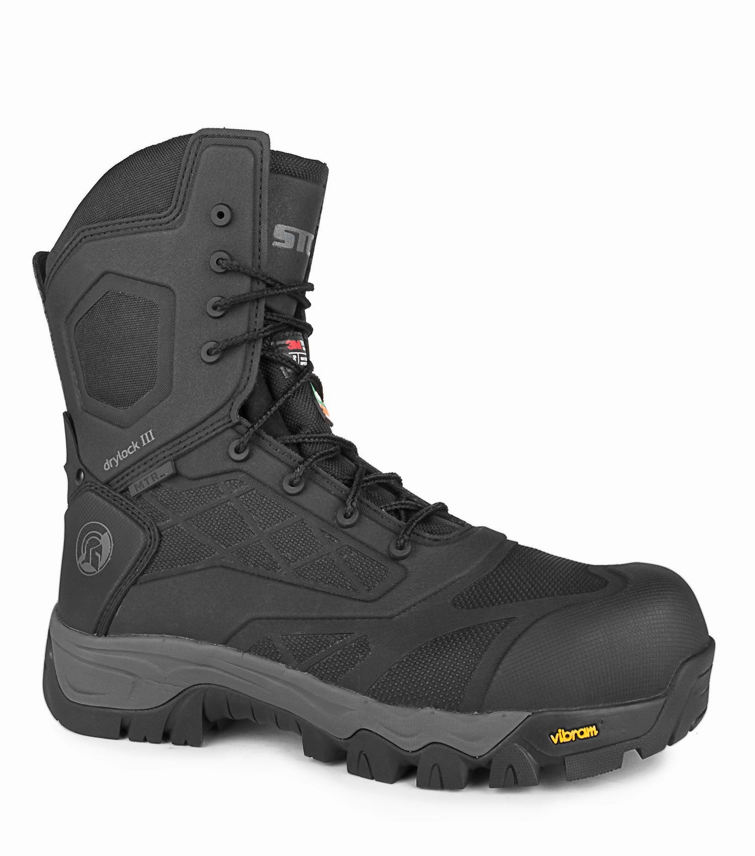 lace - up - design shoes Stealth, Black | 8?? Waterproof Work Boots | TC4  Vibram Outsole