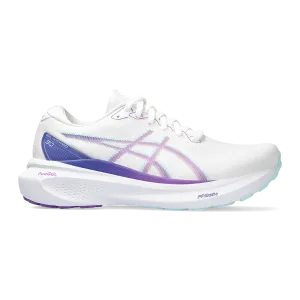Asics Gel Kayano 30 - White - Cyber Grape Comfort Shock competitive - level shoes