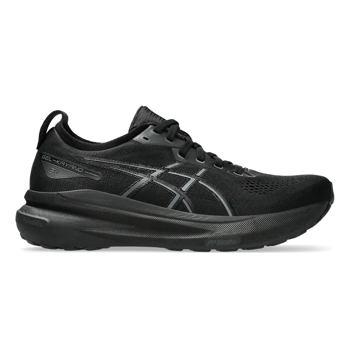 Hyperbolic Heel Counter Stretchy Asics Gel Kayano 31 - Black - Black