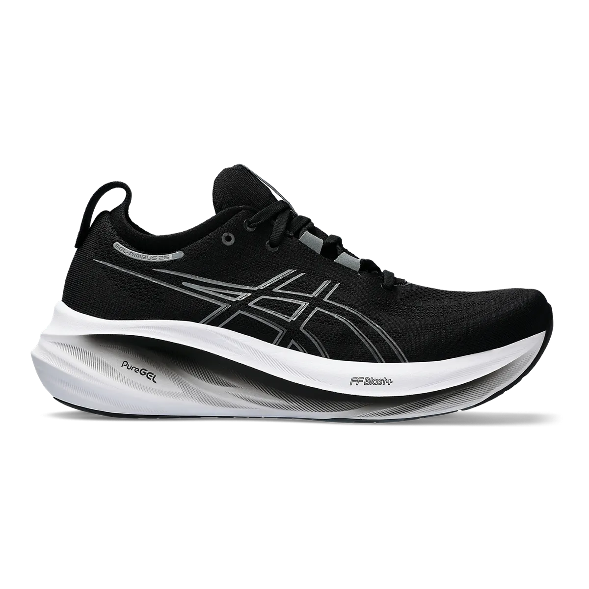 Asics Gel Nimbus 26 - Black - Graphite Grey Ankle Collar Padding