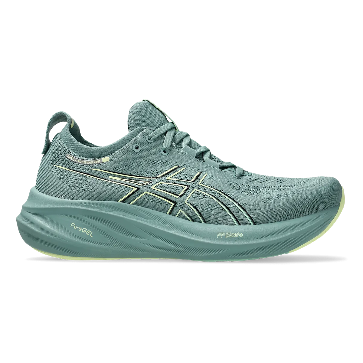 brushed - finish - design shoes branded running shoes Asics Gel Nimbus 26 - Celadon - Light Celadon