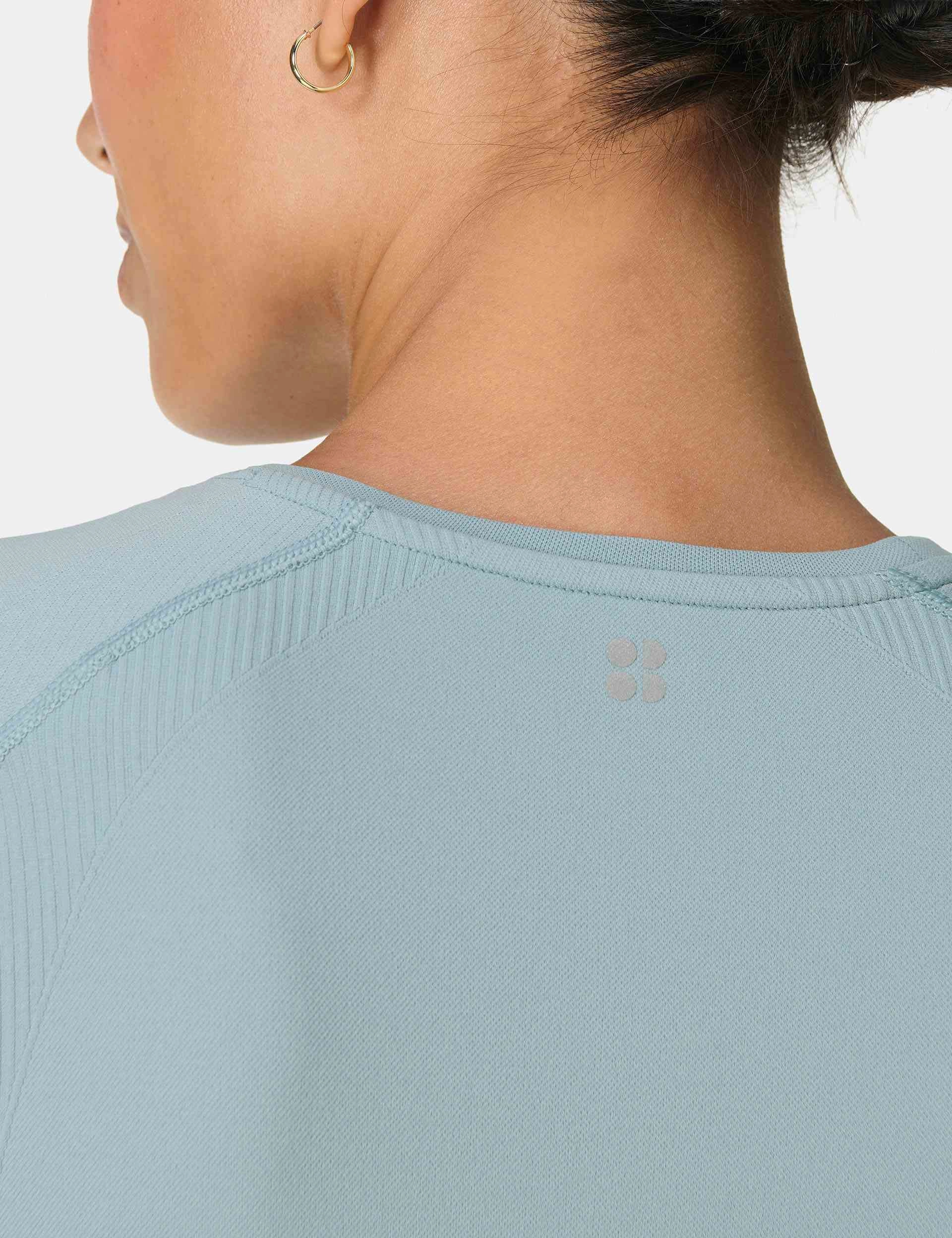 Athlete Seamless Workout Long Sleeve Top - Vapour Blue Slim Fit Jeans