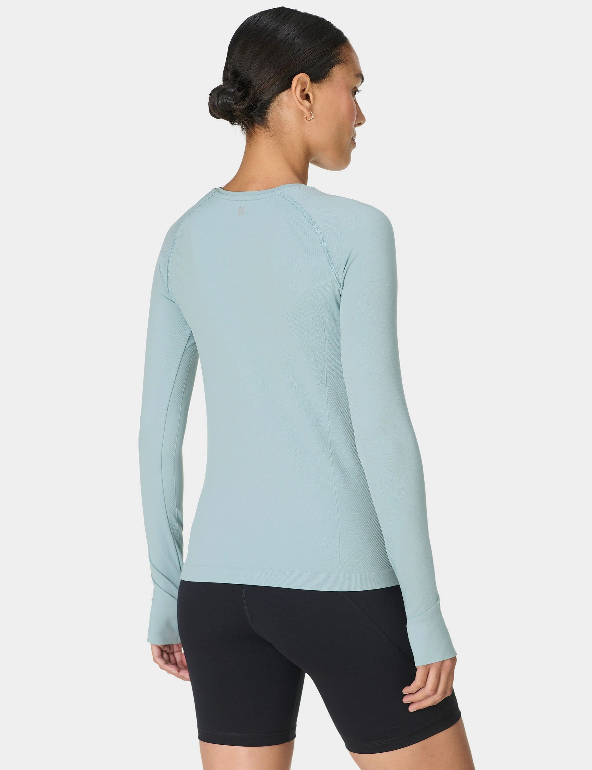 LowMaintenanceFabric Athlete Seamless Workout Long Sleeve Top - Vapour Blue