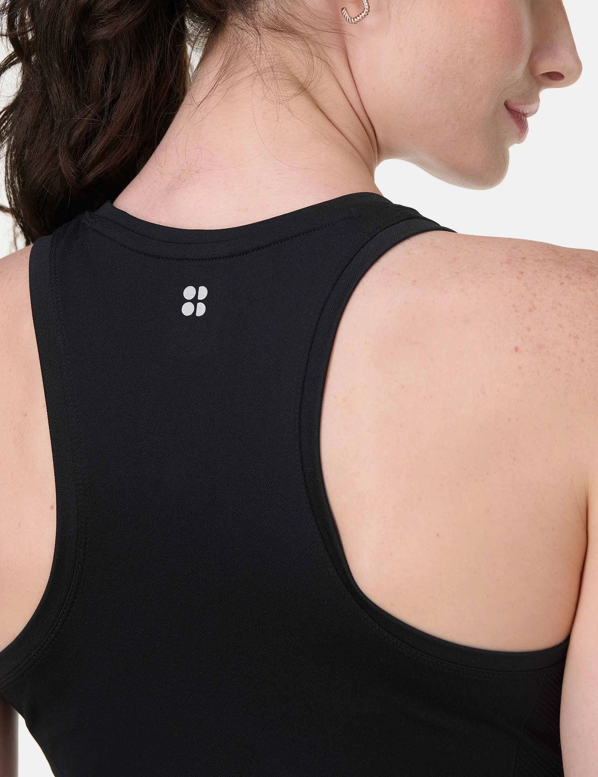 Clear Mind Hotel Style Athlete Seamless Workout Vest - Black