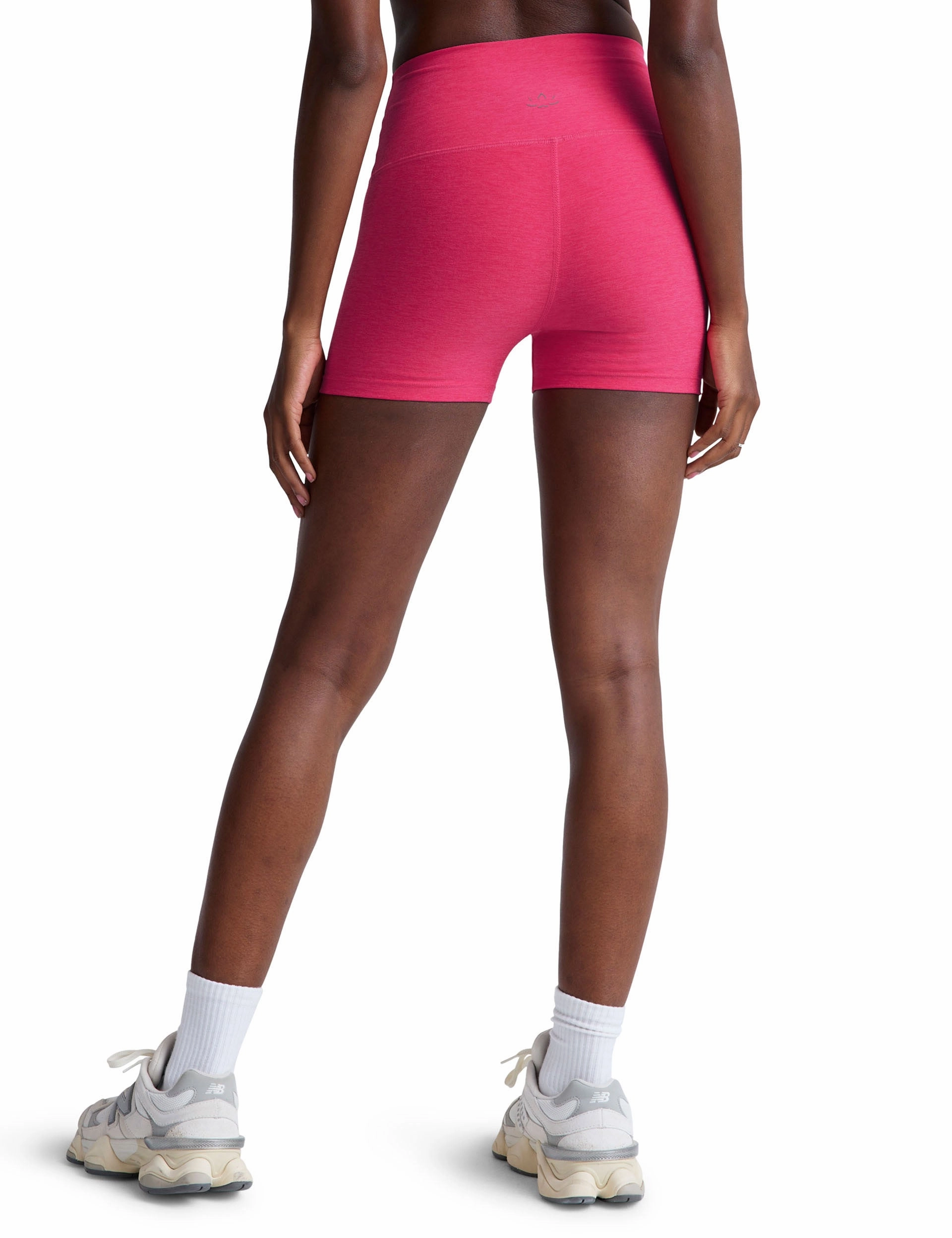Spacedye Keep Pace 5" Biker Short - Vivid Pink Heather Hypoallergenic Lining Light Fit Wear