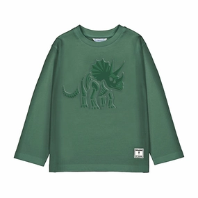 vintage Car ride wear for kids Mayoral Long Sleeve T-Shirt - Fir Dinosaur